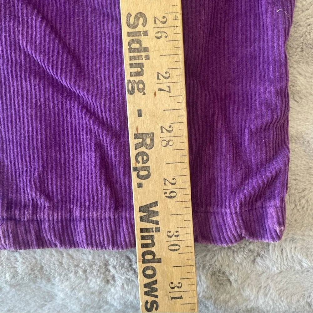 New Legends Purple Kids Corduroy Pants size 7 elastic waist 100% cotton